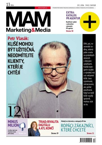 Obálka e-magazínu Marketing & Media 13 - 29.3.2016