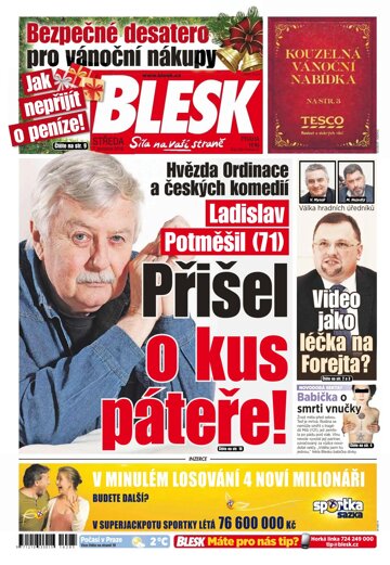 Obálka e-magazínu Blesk 7.12.2016