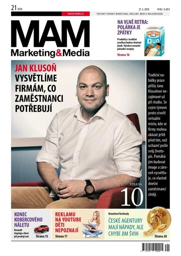 Obálka e-magazínu Marketing & Media 21 - 21.5.2018