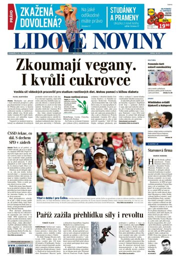 Obálka e-magazínu Lidové noviny 15.7.2019