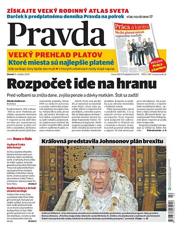 Obálka e-magazínu Pravda 15. 10. 2019