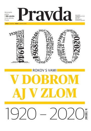Obálka e-magazínu Pravda 100 rokov 12. 9. 2020