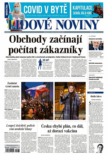 Obálka e-magazínu Lidové noviny 18.11.2020