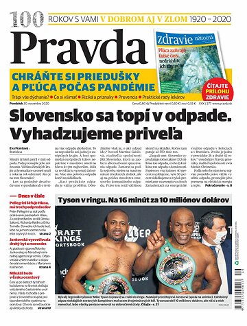 Obálka e-magazínu Pravda 30. 11. 2020