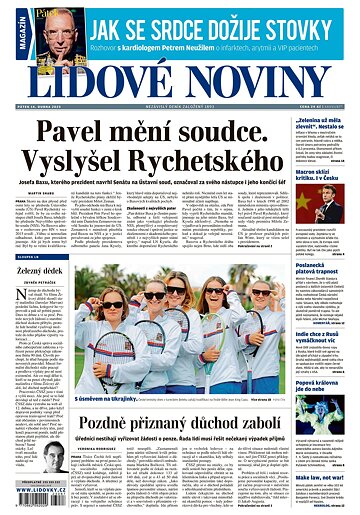 Obálka e-magazínu Lidové noviny 14.4.2023