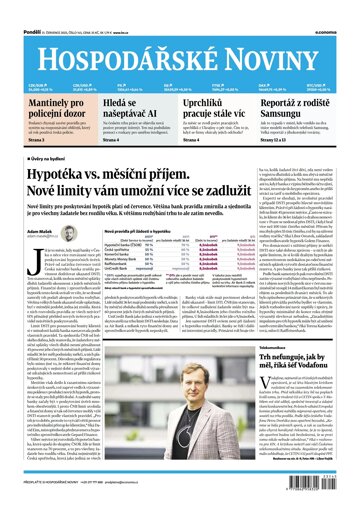 Obálka e-magazínu Hospodářské noviny 145 - 31.7.2023