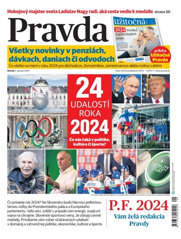 Obálka e-magazínu Pravda 2. 1. 2024