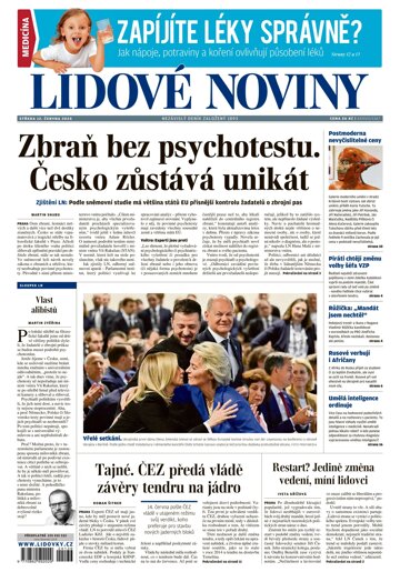 Obálka e-magazínu Lidové noviny 12.6.2024