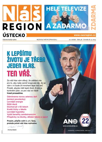 Obálka e-magazínu Náš Region - Ústecko 38/2025