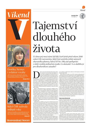 Obálka e-magazínu Hospodářské noviny - příloha Víkend 217 - 7.11.2025 Víkend