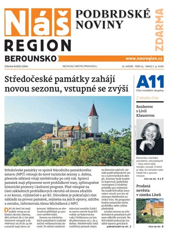 Obálka e-magazínu Náš Region - Berounsko 15/2026