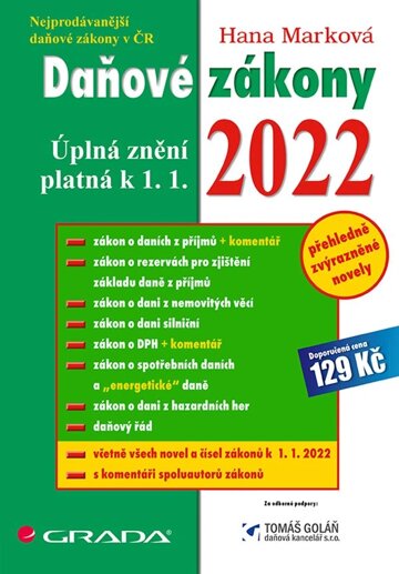 Obálka knihy Daňové zákony 2022