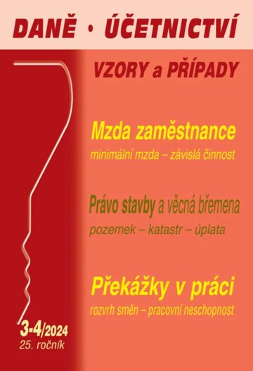 Obálka knihy Daně, účetnictví, vzory a případy č. 5-6 / 2024 - OSVČ z pohledu daně z příjmů