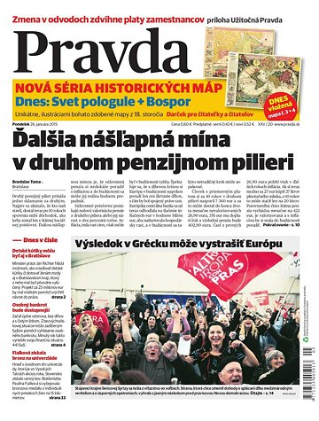 Obálka e-magazínu Pravda 26. 1. 2015