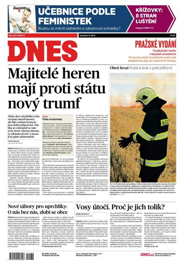 Obálka e-magazínu MF Dnes 6.8.2015