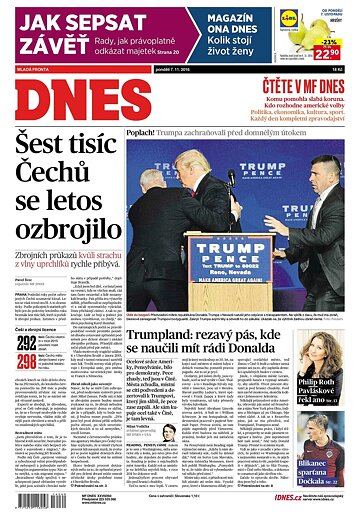 Obálka e-magazínu MF Dnes 7.11.2016