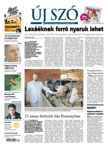 Obálka e-magazínu Új Szó 1.4.2017