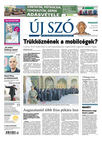 Obálka e-magazínu Új Szó 20.5.2017