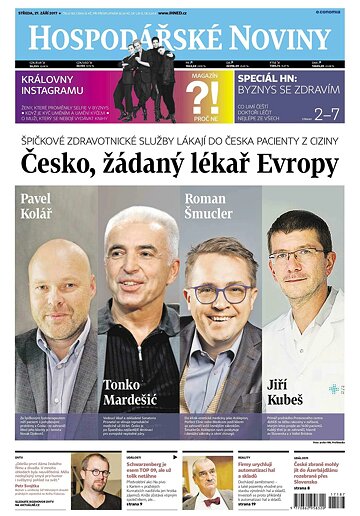 Obálka e-magazínu Hospodářské noviny 187 - 27.9.2017