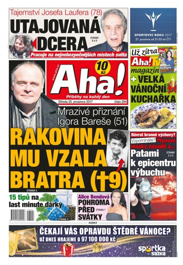 Obálka e-magazínu AHA! 20.12.2017