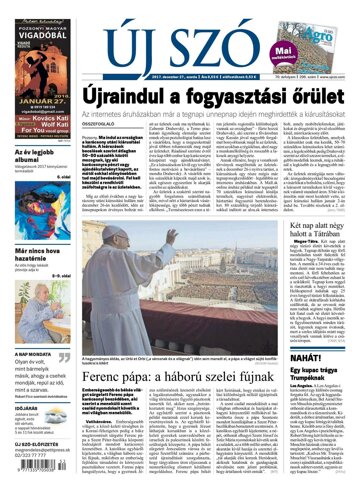 Obálka e-magazínu Új Szó 27.12.2017
