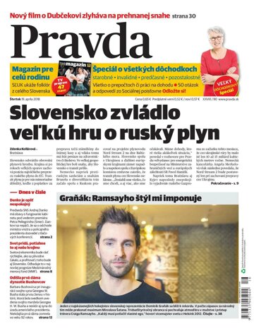 Obálka e-magazínu Pravda 19. 4. 2018