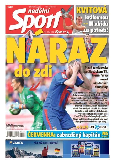 Obálka e-magazínu Nedělní Sport 13.5.2018