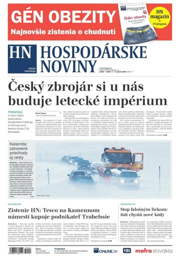 Obálka e-magazínu Hospodárske noviny 04.01.2019