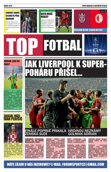 Obálka e-magazínu TOP Fotbal 19/2019