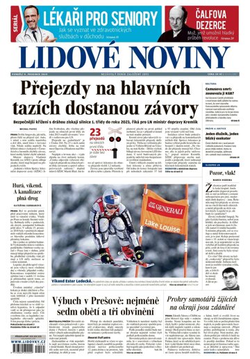 Obálka e-magazínu Lidové noviny 9.12.2019