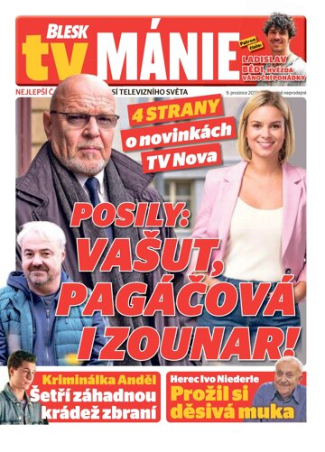 Obálka e-magazínu Blesk Tv manie 9.12.2023