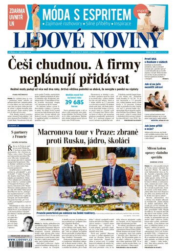 Obálka e-magazínu Lidové noviny 6.3.2024