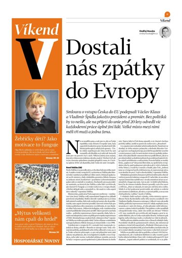 Obálka e-magazínu Hospodářské noviny - příloha Víkend 082 - 26.4.2024 Víkend