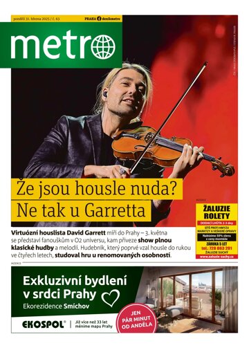 Obálka e-magazínu deník METRO 31.3.2025