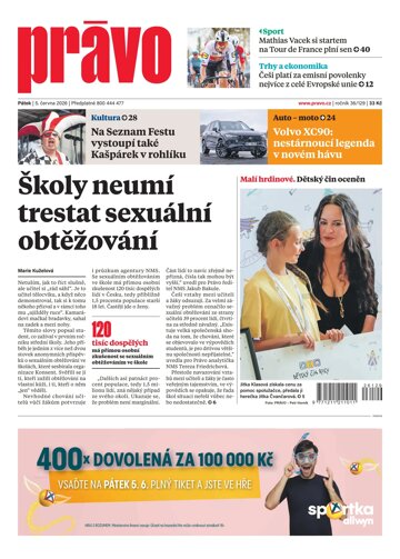 Obálka e-magazínu Deník Právo 5.6.2026