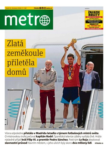 Obálka e-magazínu deník METRO 21.7.2026