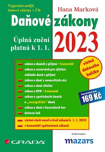 Obálka knihy Daňové zákony 2023