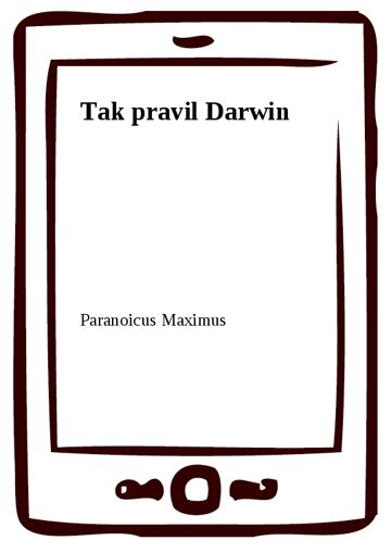 Obálka knihy Tak pravil Darwin
