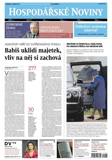 Obálka e-magazínu Hospodářské noviny 006 - 9.1.2017