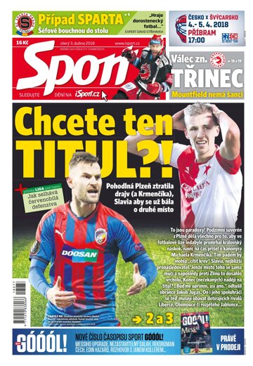 Obálka e-magazínu Sport 3.4.2018