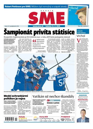 Obálka e-magazínu SME 11.5.2019