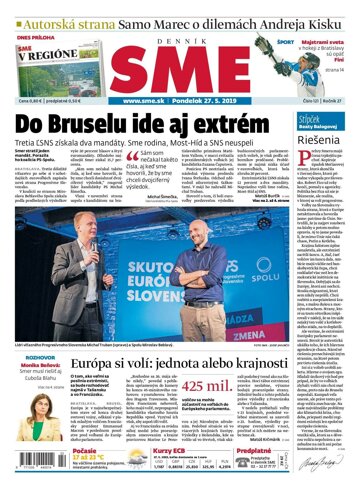 Obálka e-magazínu SME 27.5.2019