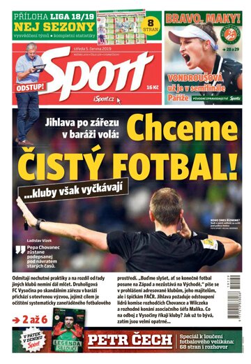 Obálka e-magazínu Sport 5.6.2019