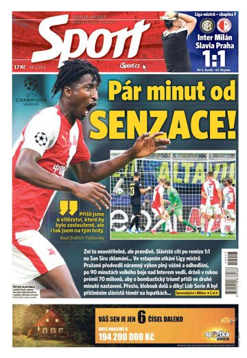 Obálka e-magazínu Sport 18.9.2019