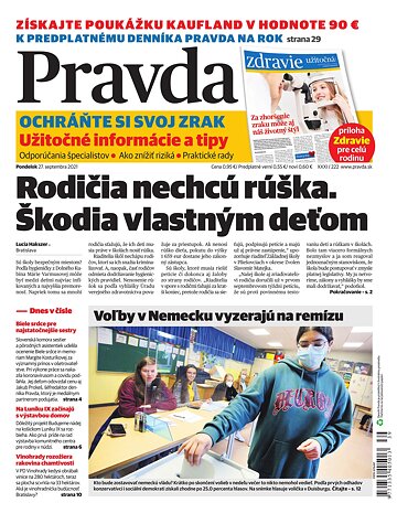 Obálka e-magazínu Pravda 27. 9. 2021