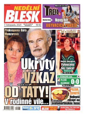 Obálka e-magazínu Nedělní Blesk 7.11.2021