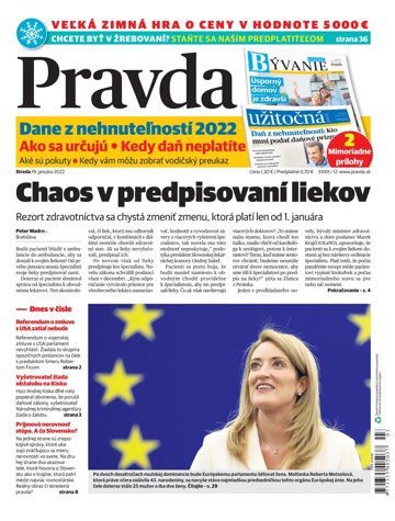 Obálka e-magazínu Pravda 19. 1. 2022