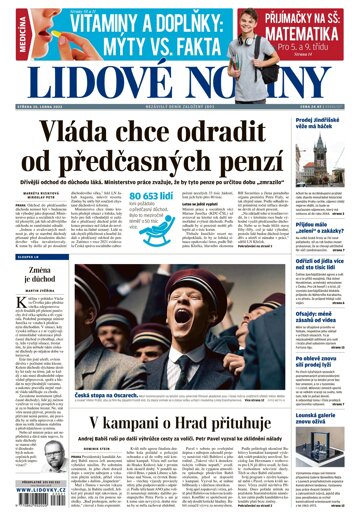 Obálka e-magazínu Lidové noviny 25.1.2023