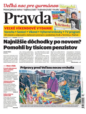 Obálka e-magazínu Pravda 28. 3. 2024