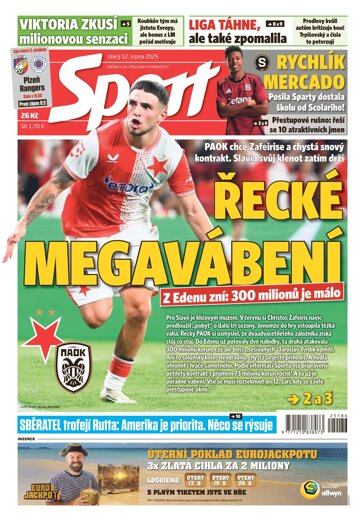 Obálka e-magazínu Sport 12.8.2025